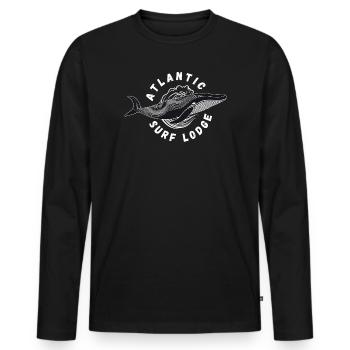 Atlantic Surf Lodge - Men's Premium Organic Long Sleeve Shirt - black - Front - Nico (187cm)
