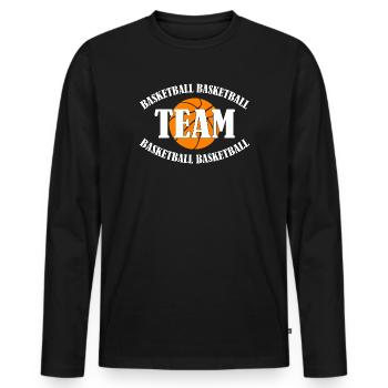 ÉQUIPE DE BASKET-BALL - T-shirt manches longues Premium bio Homme - noir - Devant - Nico (187cm)