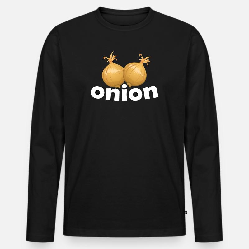 ONION - Männer Premium Bio Langarmshirt - Schwarz