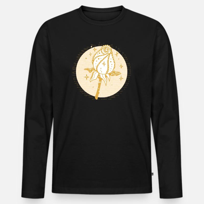 In Erinnerung - Männer Premium Bio Langarmshirt - Schwarz