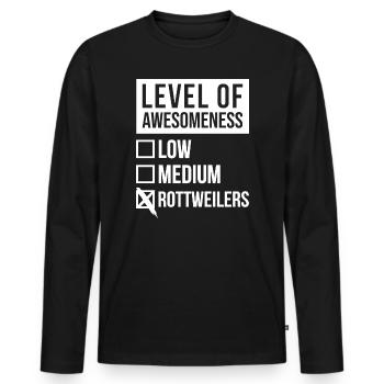 Rottweiler Rottweiler Rottweiler - Men's Premium Organic Long Sleeve Shirt - black - Front - Nico (187cm)