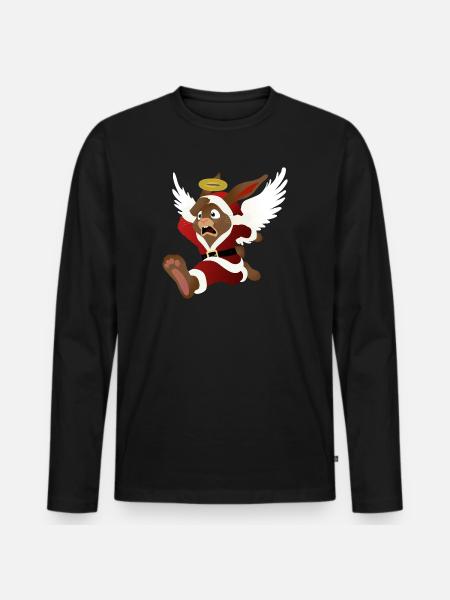 Santa's help - the Easter Bunny - Men's Premium Organic Long Sleeve Shirt - black