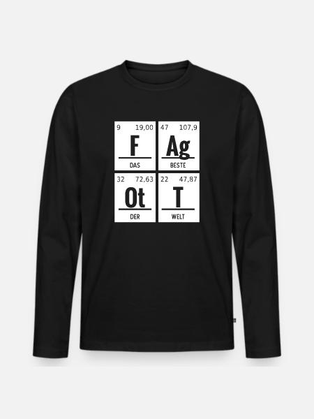 Fagott Das Beste Der Welt chemische Elemente - Männer Premium Bio Langarmshirt - Schwarz