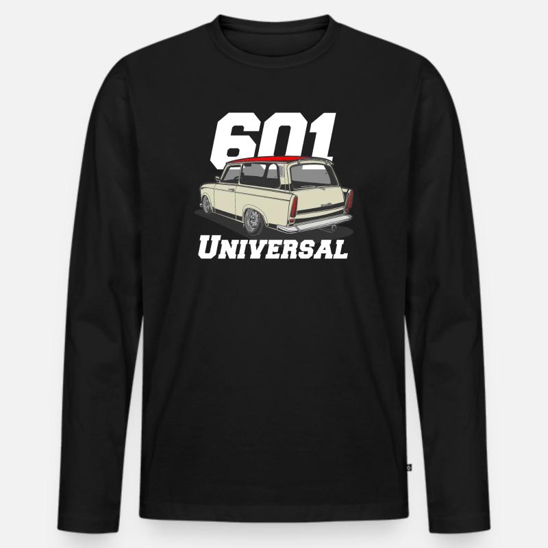 universal 601 low Trabi - Männer Premium Bio Langarmshirt - Schwarz