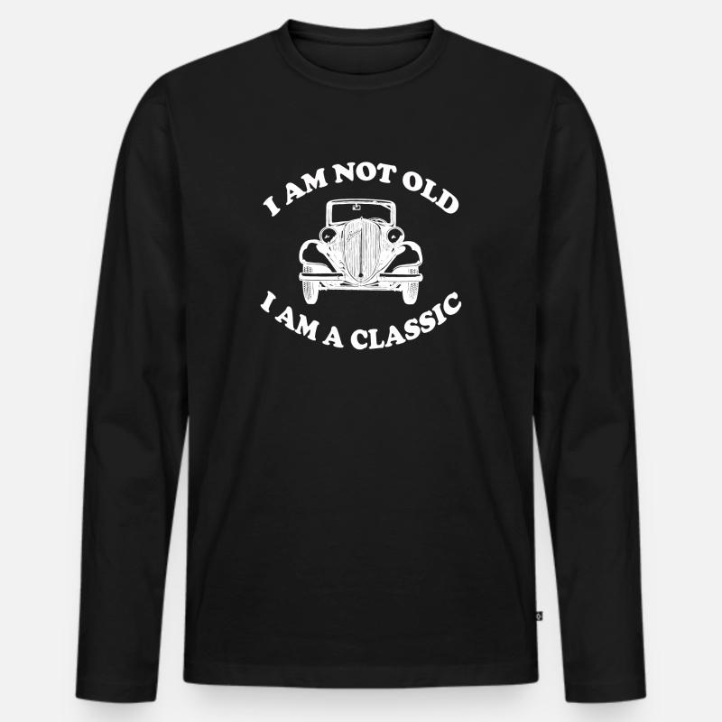 CLASSIC - Männer Premium Bio Langarmshirt - Schwarz