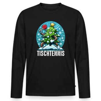 Ping Pong Christmas Tree Costume Christmas Tree Santa - Men's Premium Organic Long Sleeve Shirt - black - Front - Nico (187cm)