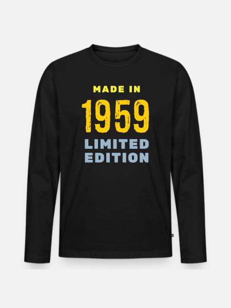 1959 - Men's Premium Organic Long Sleeve Shirt - black