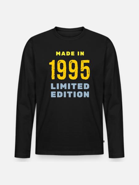 1995 - Men's Premium Organic Long Sleeve Shirt - black