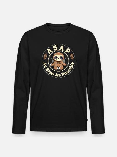 ASAP As Slow As Possible - Men's Premium Organic Long Sleeve Shirt - black