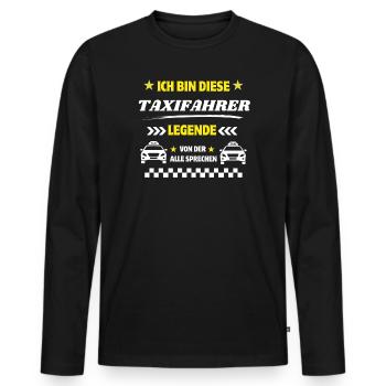 Taxifahrer Legende - Männer Premium Bio Langarmshirt - Schwarz - Vorne - Nico (187cm)