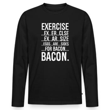 Speck Übung - Männer Premium Bio Langarmshirt - Schwarz - Vorne - Nico (187cm)