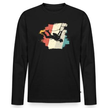 Adventures in the Sky - Men's Premium Organic Long Sleeve Shirt - black - Front - Nico (187cm)