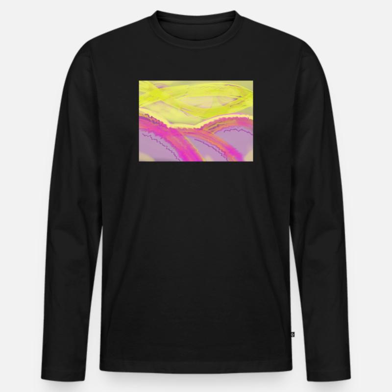 Drei Sonnen - Männer Premium Bio Langarmshirt - Schwarz