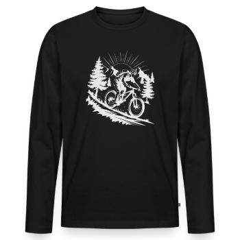 VTT VTT - T-shirt manches longues Premium bio Homme - noir - Devant - Nico (187cm)