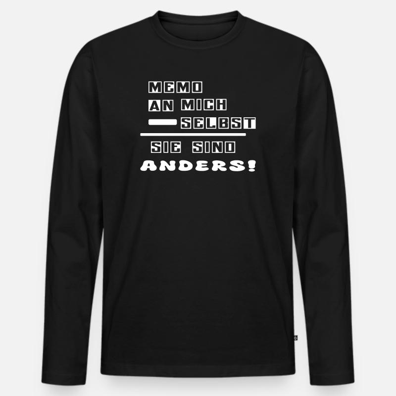 Sie sind anders ! - Männer Premium Bio Langarmshirt - Schwarz