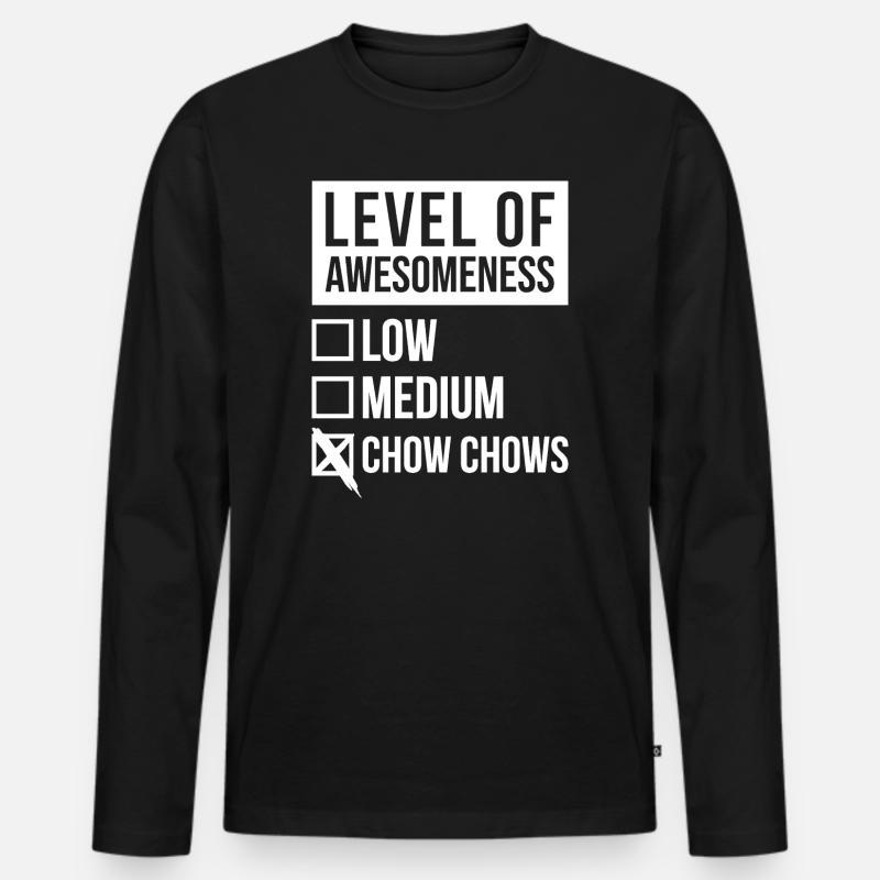 Chow Chow - Männer Premium Bio Langarmshirt - Schwarz