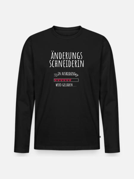 Änderungsschneiderin Ausbildung Beruf Geschenk - Männer Premium Bio Langarmshirt - Schwarz