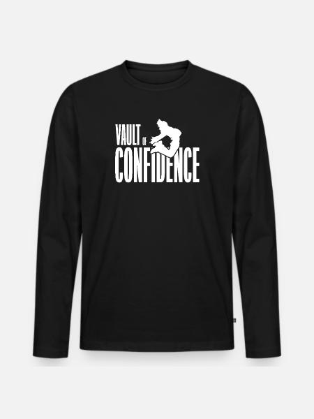 Shirt Vault of Confidence - Men's Premium Organic Long Sleeve Shirt - black