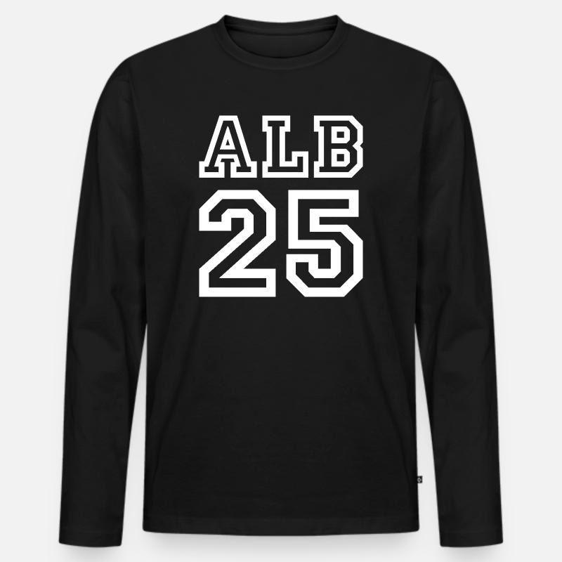 ALBANIA - Männer Premium Bio Langarmshirt - Schwarz