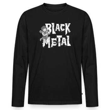 BLACK METAL - Men's Premium Organic Long Sleeve Shirt - black - Front - Nico (187cm)