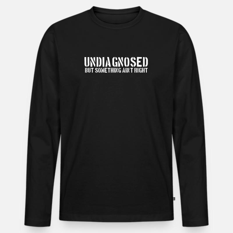 Nicht diagnostiziert - Männer Premium Bio Langarmshirt - Schwarz
