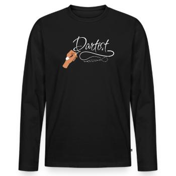 Fléchettes Art Dartist Conception créative de fléchettes pour les fans - T-shirt manches longues Premium bio Homme - noir - Devant - Nico (187cm)