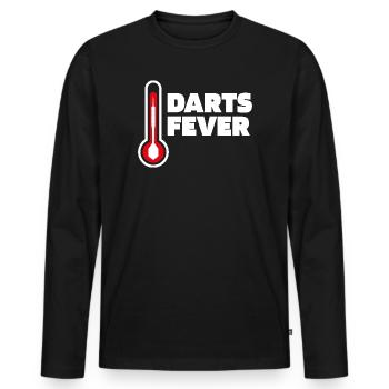 Darts Fieber Thermometer Darts Spruch - Männer Premium Bio Langarmshirt - Schwarz - Vorne - Nico (187cm)