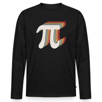 Bonne journée Pi - T-shirt manches longues Premium bio Homme - noir - Devant - Nico (187cm)