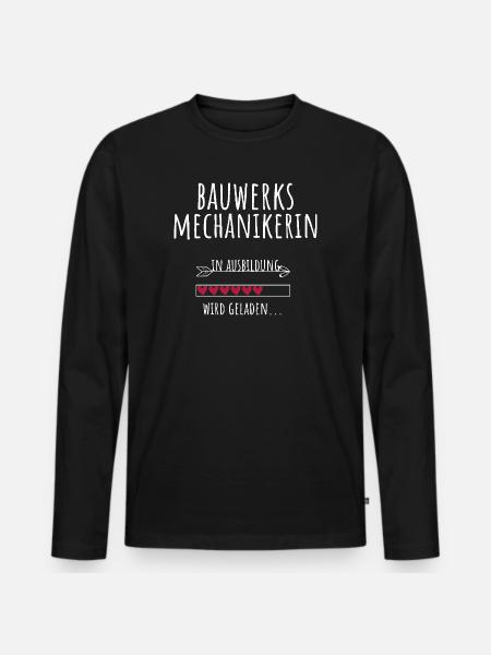 Bauwerksmechanikerin Ausbildung Beruf Geschenk - Männer Premium Bio Langarmshirt - Schwarz