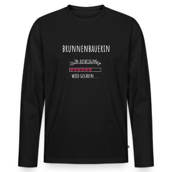 Brunnenbauerin Ausbildung Beruf Geschenk - Männer Premium Bio Langarmshirt - Schwarz - Vorne - Nico (187cm)