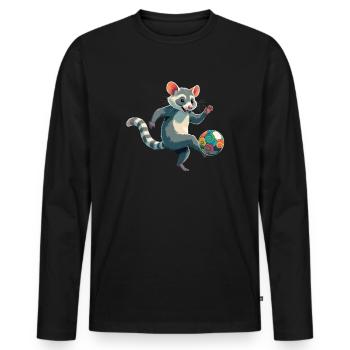 tlacuache - Männer Premium Bio Langarmshirt - Schwarz - Vorne - Nico (187cm)