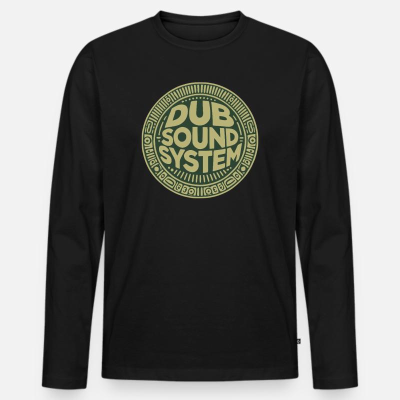 Dub-Soundsystem - Männer Premium Bio Langarmshirt - Schwarz