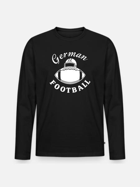 German Football - Men's Premium Organic Long Sleeve Shirt - black