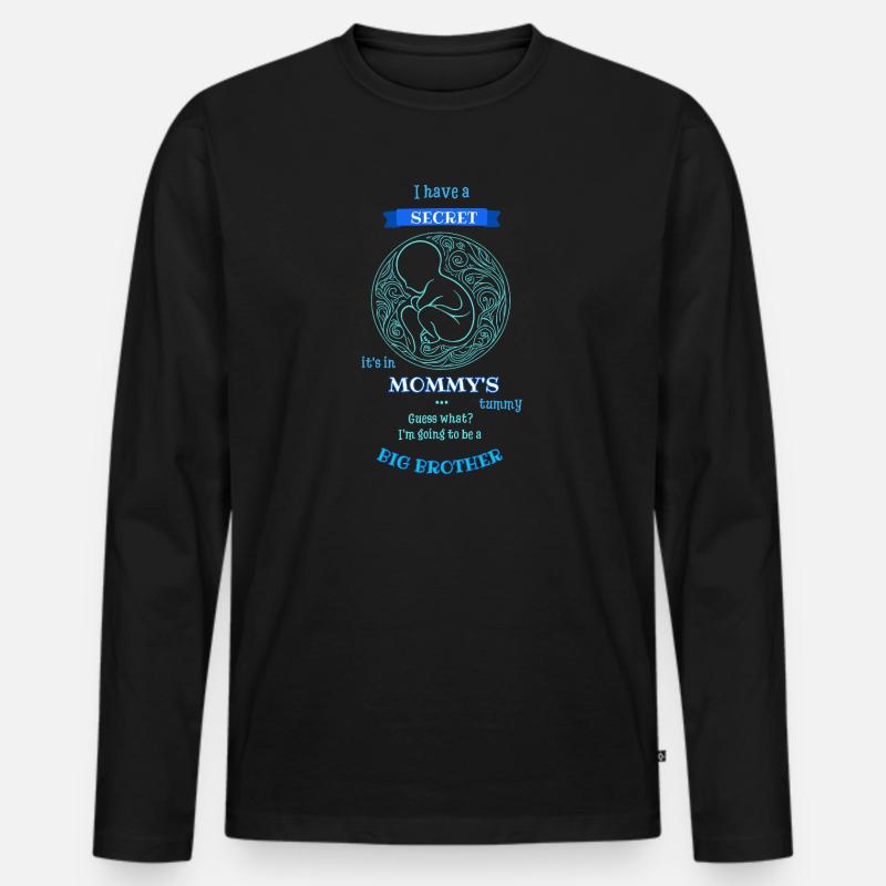 Big Brother Tee enthüllen - Männer Premium Bio Langarmshirt - Schwarz