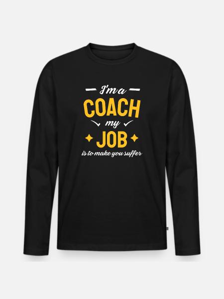 Coach Mindset Tee: Tough Love Motivation - Men's Premium Organic Long Sleeve Shirt - black