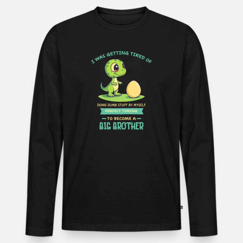 Grumpy Fussy Fetter Text Logo - Männer Premium Bio Langarmshirt - Schwarz