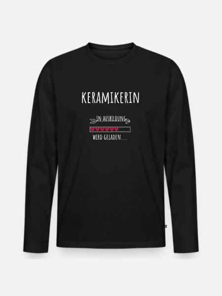 Keramikerin Ausbildung Beruf Geschenk - Männer Premium Bio Langarmshirt - Schwarz