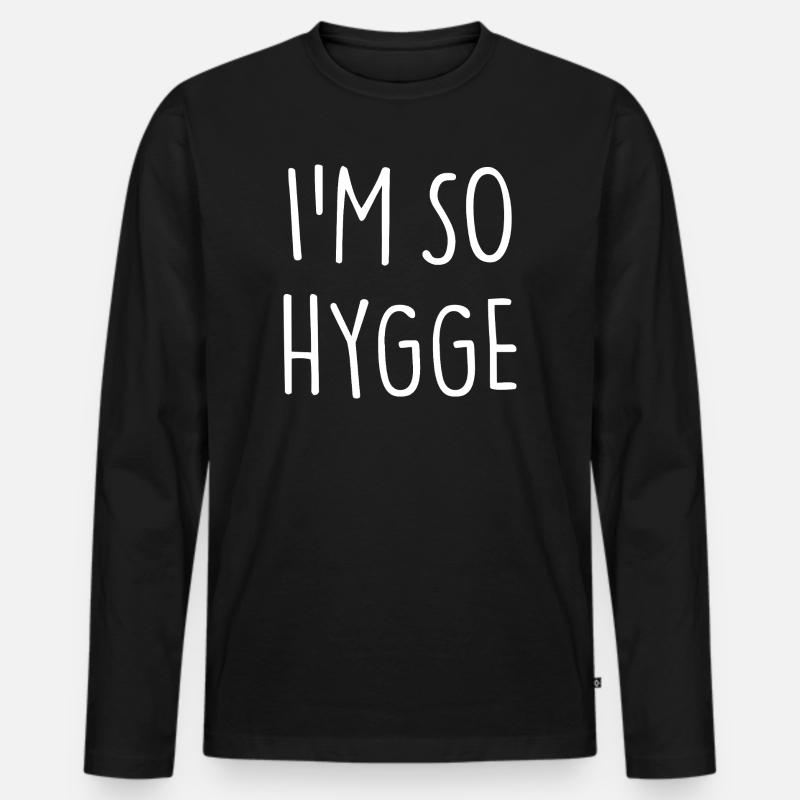 I'M SO HYGGE - Männer Premium Bio Langarmshirt - Schwarz