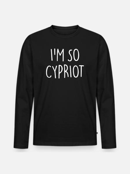 I'M SO CYPRIOT Cyprus - Men's Premium Organic Long Sleeve Shirt - black