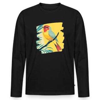 Canary - Men's Premium Organic Long Sleeve Shirt - black - Front - Nico (187cm)