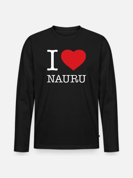 J’ADORE NAURU - T-shirt manches longues Premium bio Homme - noir