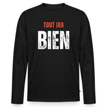 EVERYTHING 2 1 copy - T-shirt manches longues Premium bio Homme - noir - Devant - Nico (187cm)