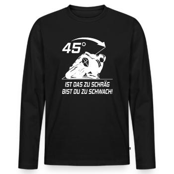 Motorrad Knieschleifen Hangover Biker Männer Frau - Männer Premium Bio Langarmshirt - Schwarz - Vorne - Nico (187cm)