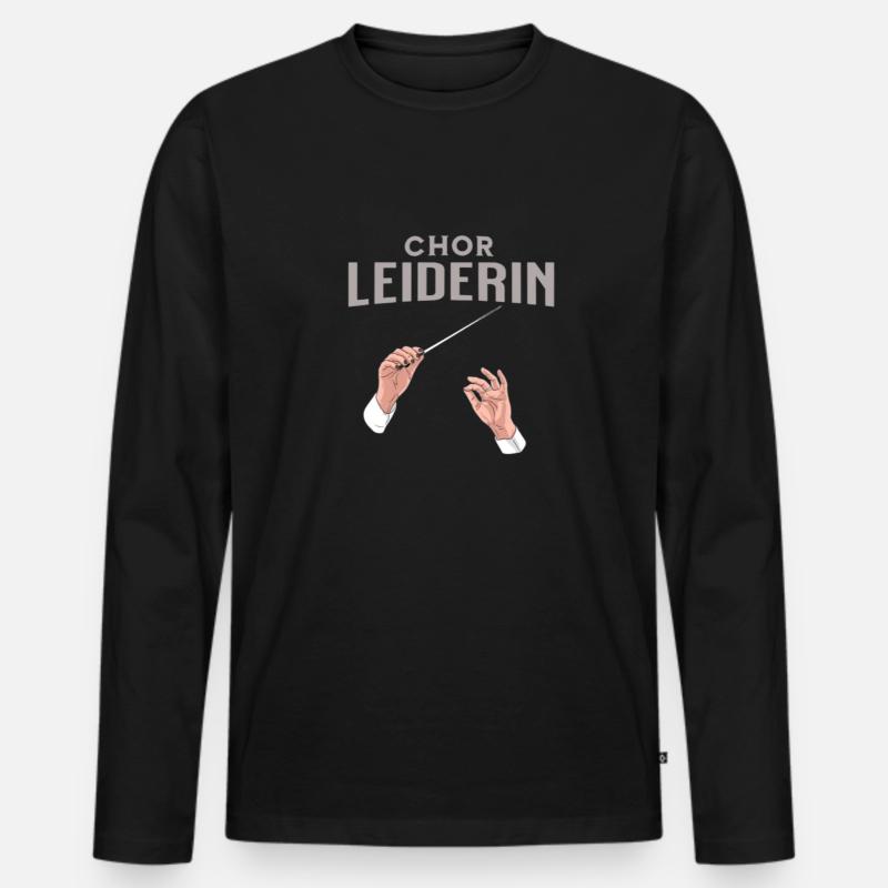 Chor Leiderin Chorleiterin Dirigentin - Männer Premium Bio Langarmshirt - Schwarz