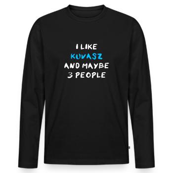 Kuvasz - Männer Premium Bio Langarmshirt - Schwarz - Vorne - Nico (187cm)