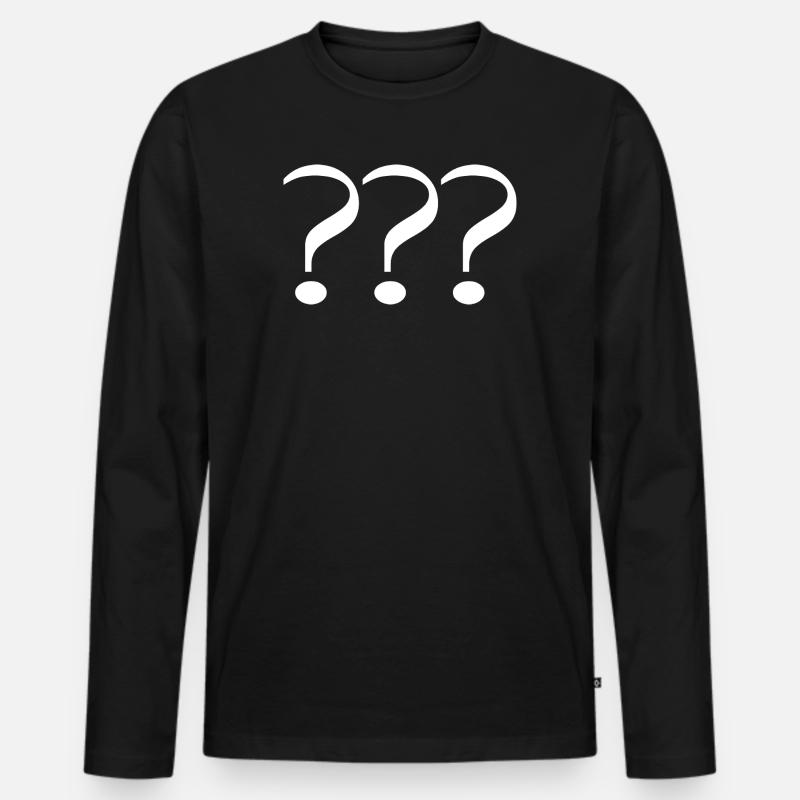Das Unbekannte - Männer Premium Bio Langarmshirt - Schwarz