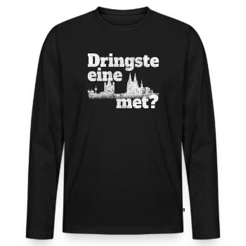 Penetrated a Met Kölsch Cologne Cologne Basic Law - Men's Premium Organic Long Sleeve Shirt - black - Front - Nico (187cm)