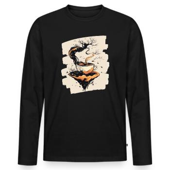 Kaffee Coffee Kaffeeliebhaber - Männer Premium Bio Langarmshirt - Schwarz - Vorne - Nico (187cm)