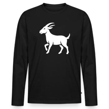Bouc - T-shirt manches longues Premium bio Homme - noir - Devant - Nico (187cm)