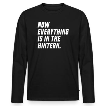 Lustiger Denglisch Spruch - Männer Premium Bio Langarmshirt - Schwarz - Vorne - Nico (187cm)